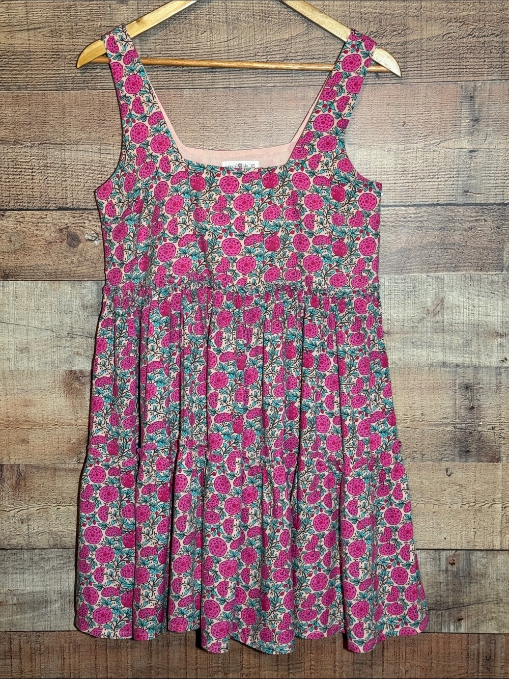 Natural Life Anna Mini Dress Pink Tiered Ruffle size XS - Picture 2 of 9